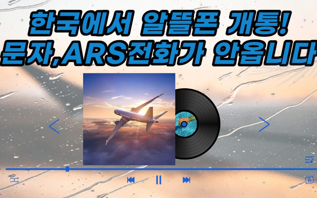 한국에서 알뜰폰 개통하고 해외로 왔는데, 문자,ARS전화가 안옵니다